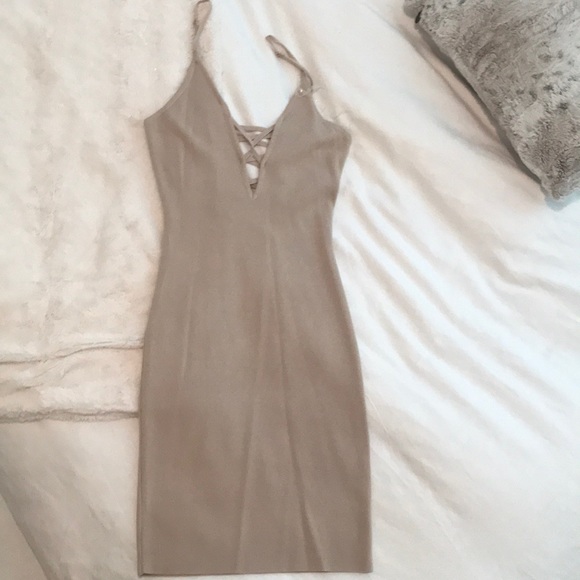 Nasty gal Nude body con dress - Picture 1 of 3